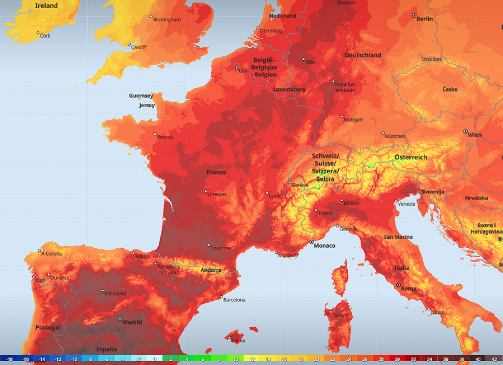 Avec des maximales comprises entre 30 et 36°C, la journée de mercredi sera la plus chaude de la semaine.