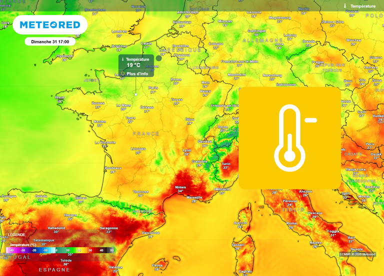 Fin de la canicule en France : d&eacute;couvrez les villes qui vont perdre jusqu'&agrave; 10 degr&eacute;s ce dimanche