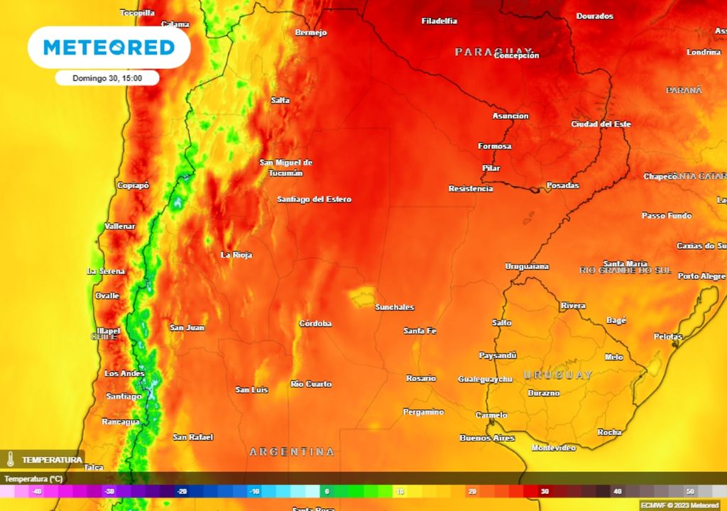 Pronóstico tiempo clima fin de semana Argentina primavera alerta naranja