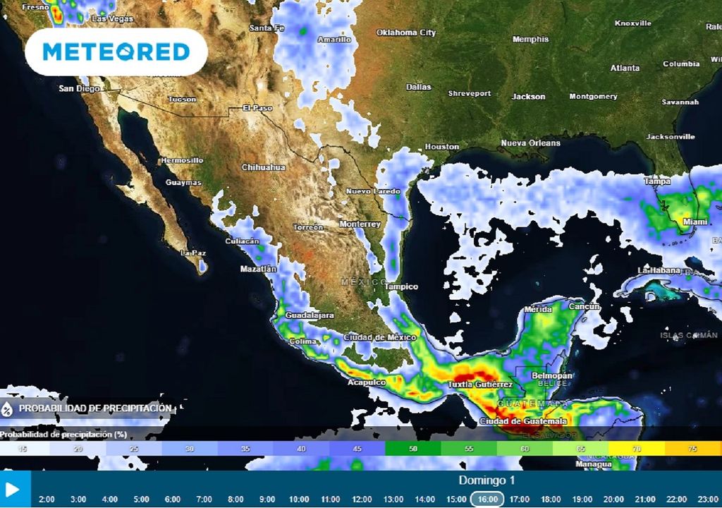 Modelo ECMWF - Probabilidad de precipitaciones Modelo ECMWF - Probabilidad de precipitaciones