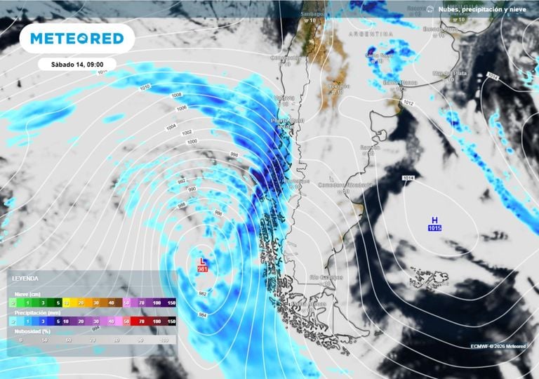 Fin de semana con cambio de tiempo en Chile: sistema frontal traer&aacute; lluvias a la zona central