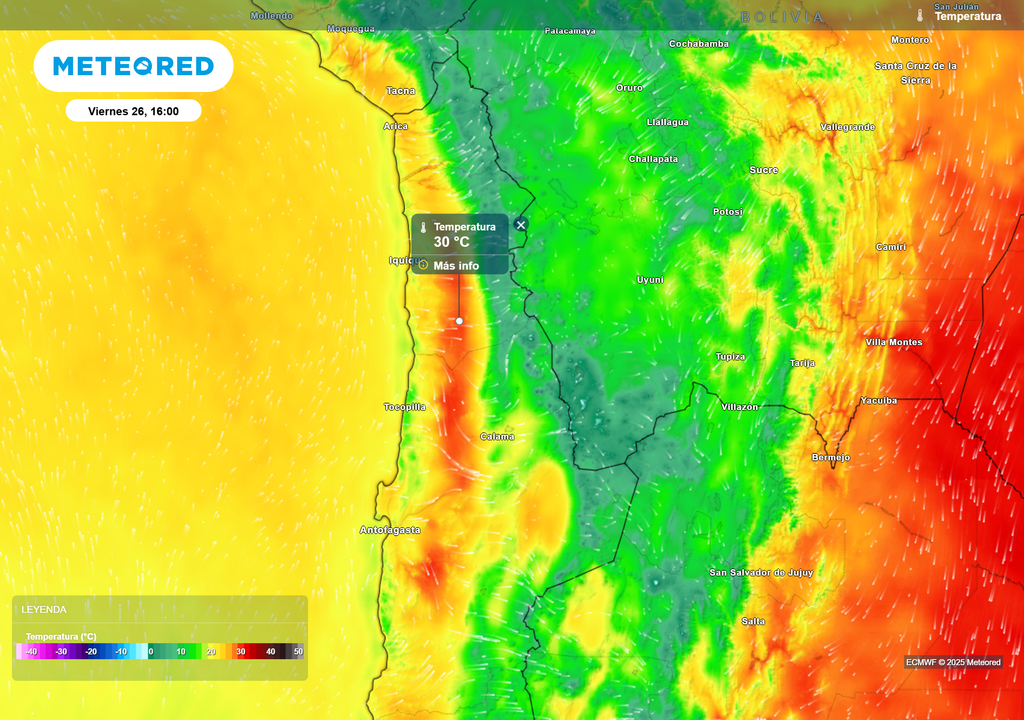 Mapa de temperatura.