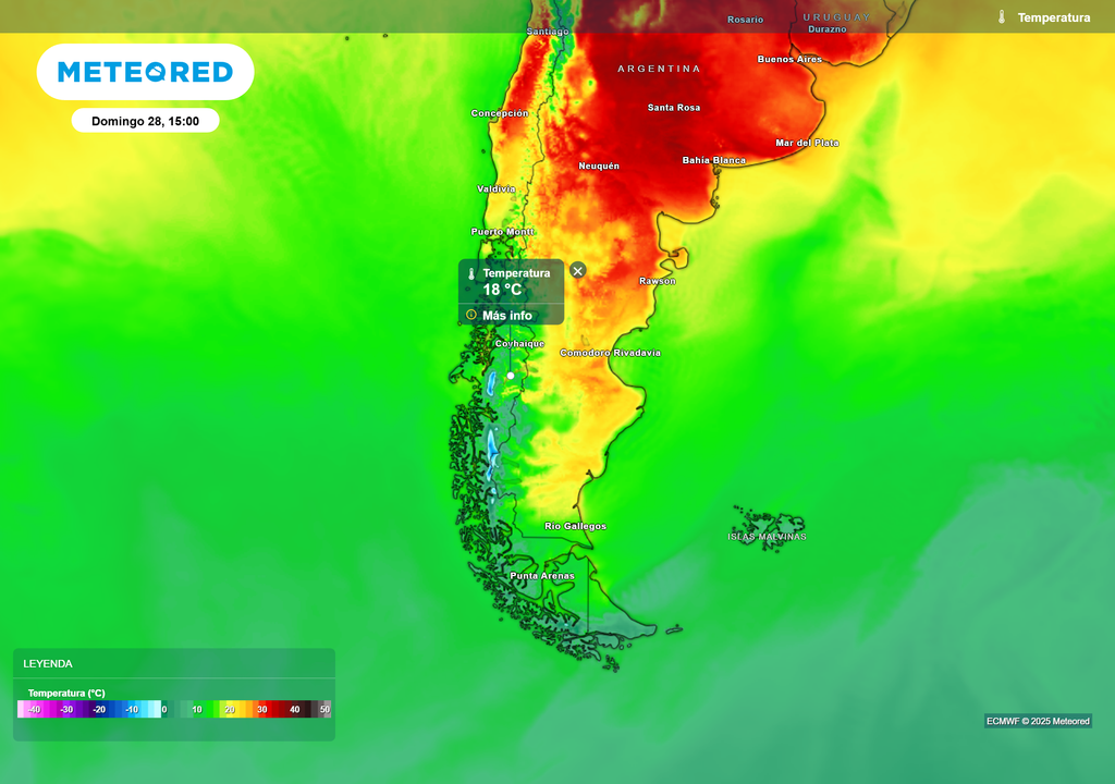 Mapa de temperatura.