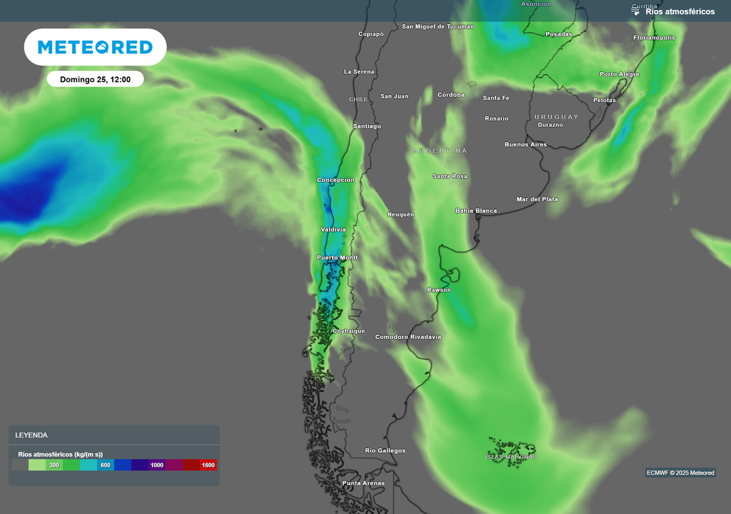 mapa de río atmosférico. mapa de río atmosférico.