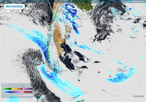 Fin de semana con nieve en Ushuaia, lluvia en la cordillera y viento fuerte en gran parte de la Patagonia