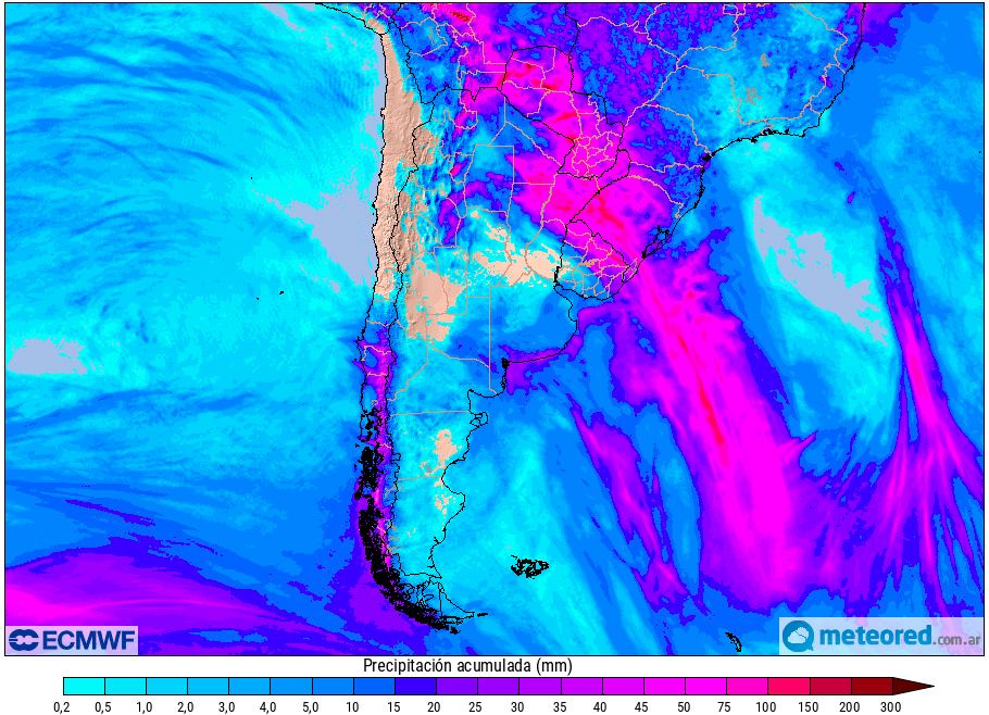 Pronóstico tormentas fuertes Argentina