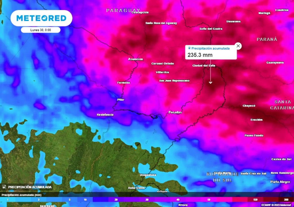 Alerta Litoral El Niño tormentas fuertes Misiones Río Uruguay