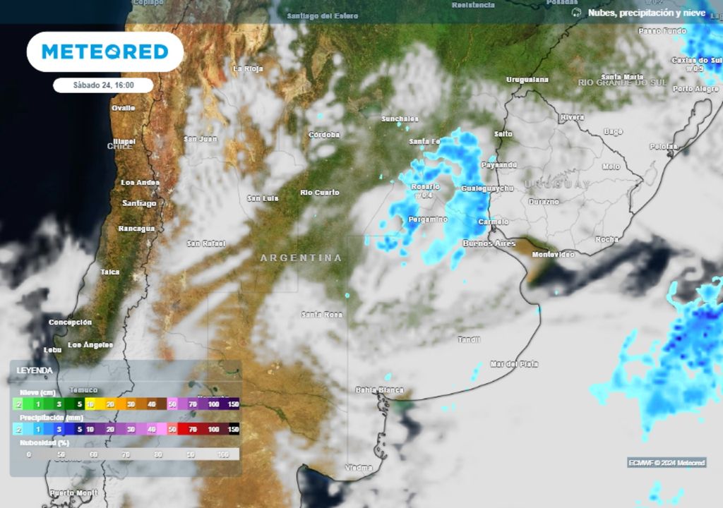 Graupel granizo nieve frío polar Argentina tiempo clima pronóstico alerta Buenos Aires