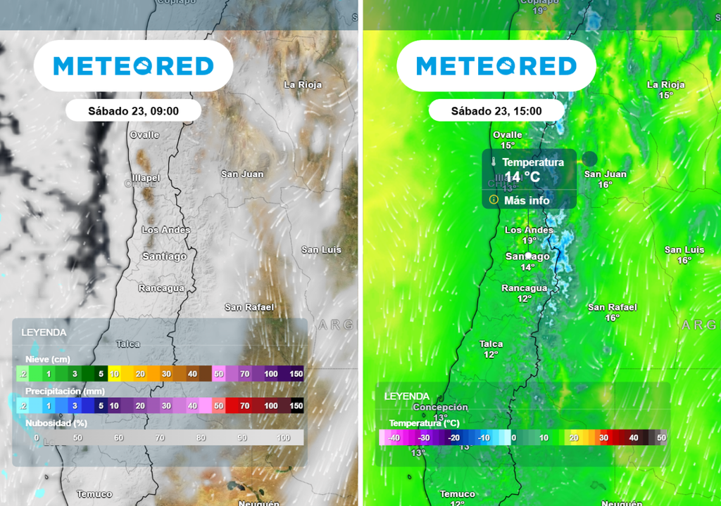 Amanecer nublado y máximas en torno a los 14 °C en Santiago serán las claves del tiempo este sábado.