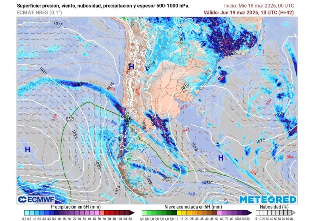 La extensión del frente frío permitirá que las precipitaciones abarquen gran parte de la zona central, alcanzando incluso sectores de Valparaíso.