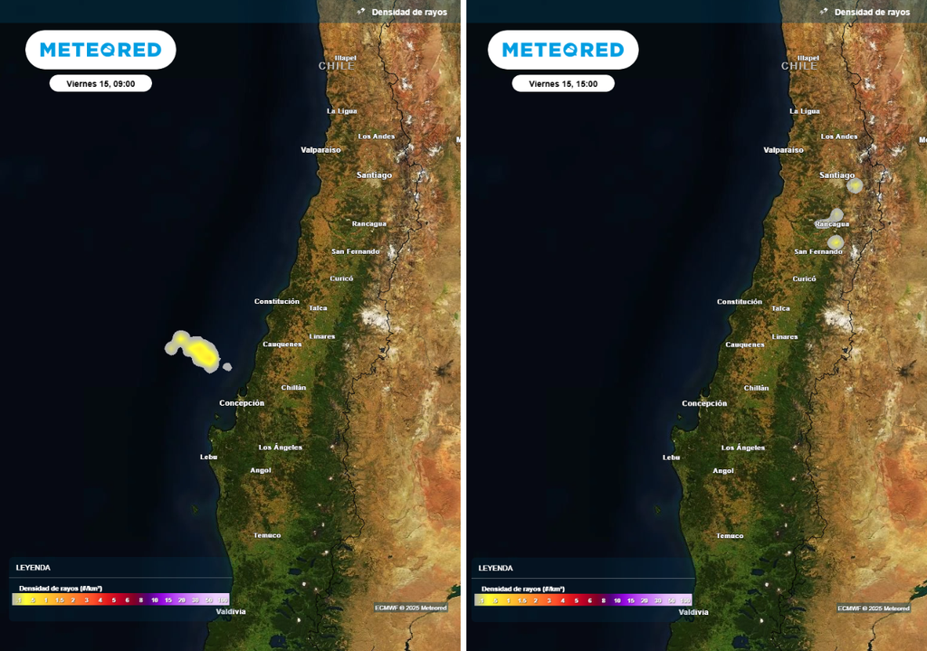 pronóstico de rayos
