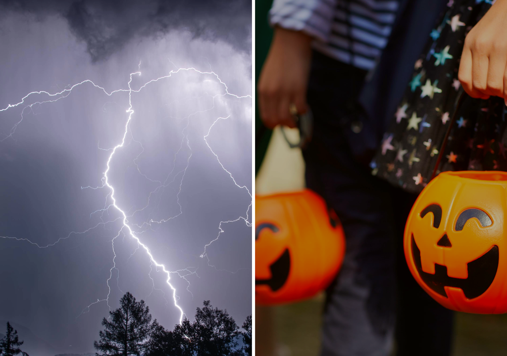 tormenta eléctricas e imagen asociada a Halloween tormenta eléctricas e imagen asociada a Halloween