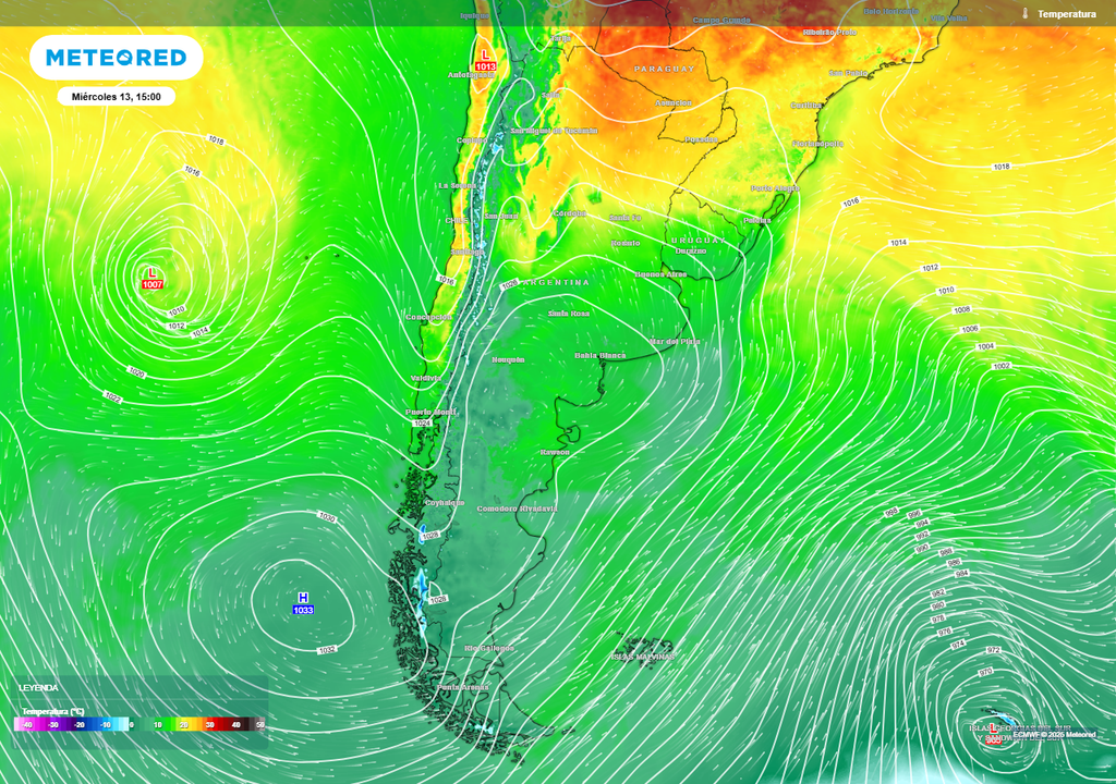 Tiempo Argentina clima frío ciclogénesis fin de semana largo feriado dia del Niño