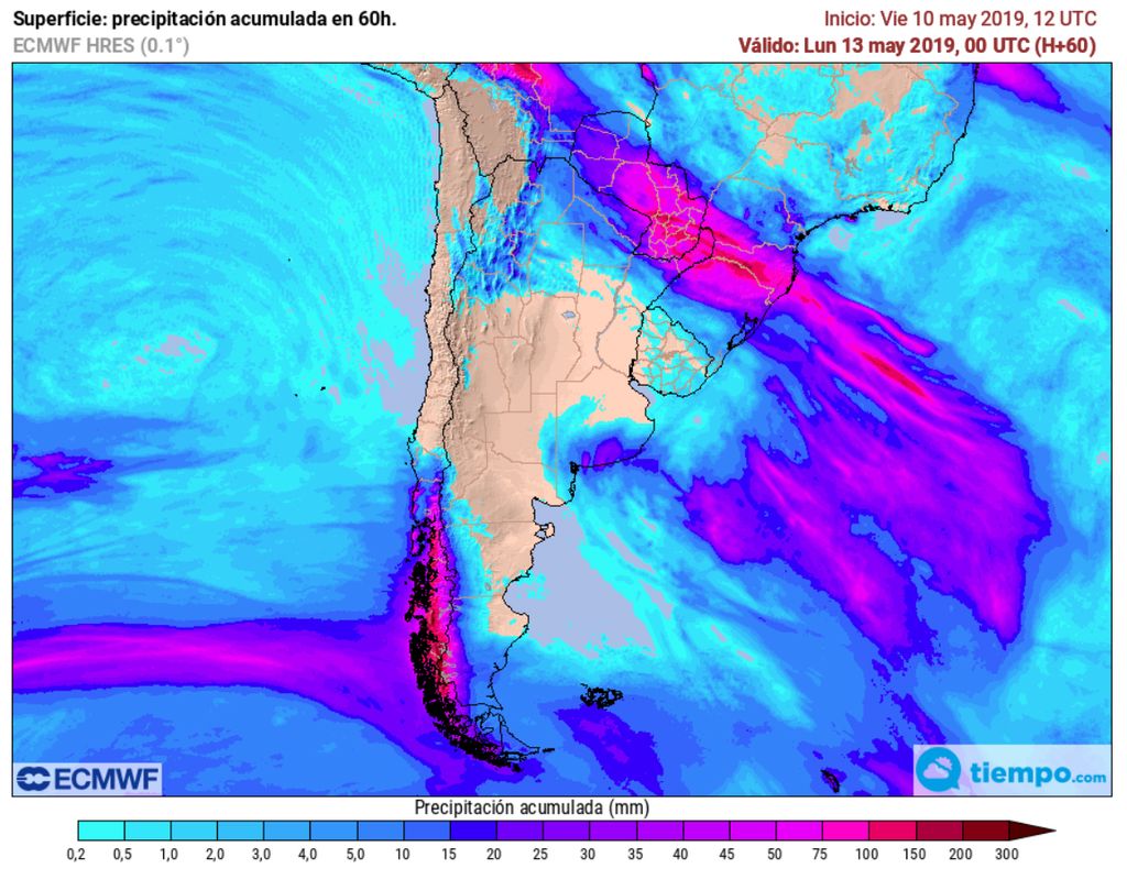 Lluvias argentina fin de semana