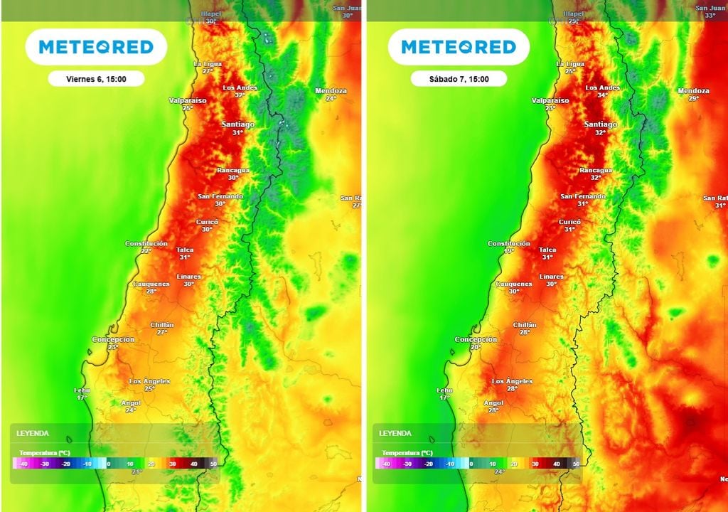 Las temperaturas iniciarán un marcado ascenso el viernes, alcanzando su peak durante el sábado, que se perfila como la jornada más cálida del periodo.