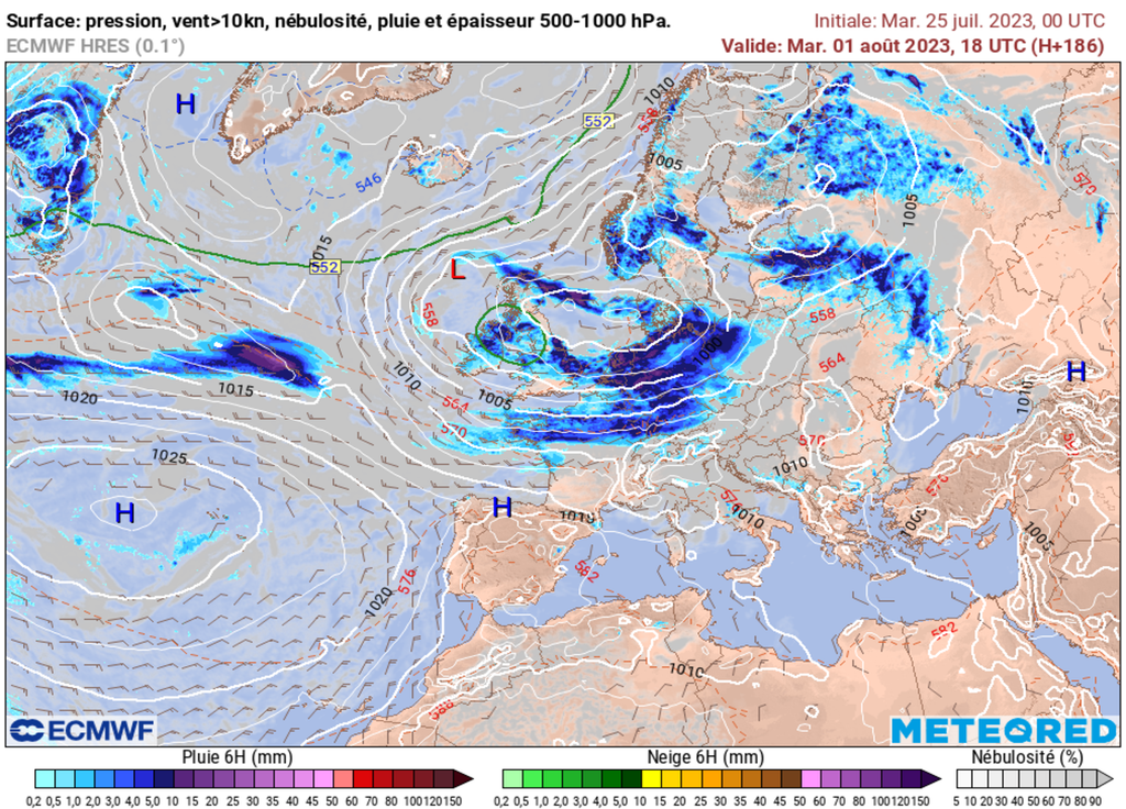 Les pluies et le vent seront fréquents début août apportant une météo que l'on pourra qualifier d'automnale.