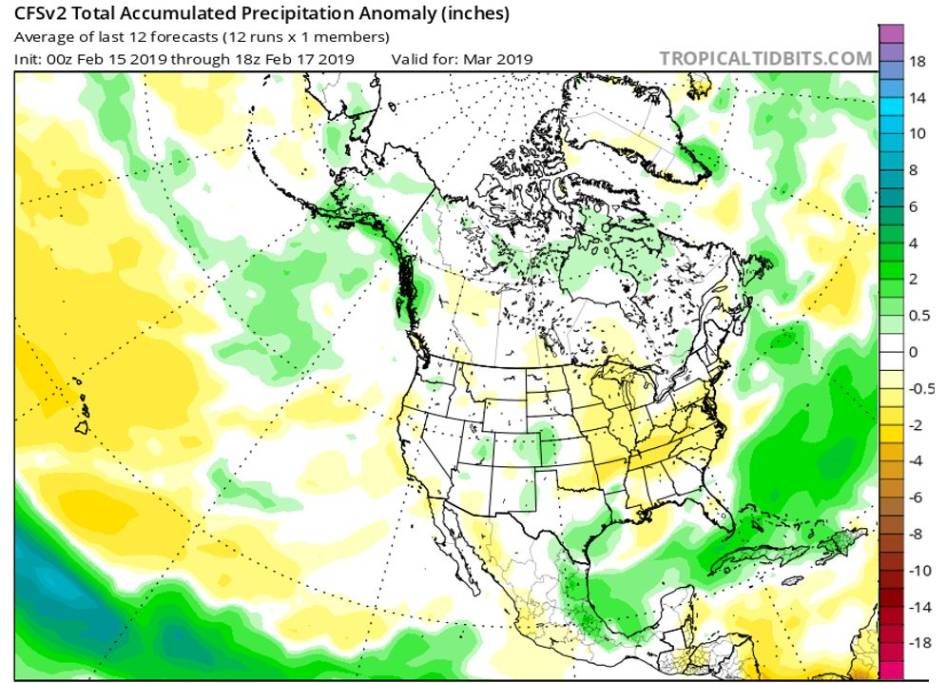Pronóstico climático modelo CFSv2 para precipitaciones