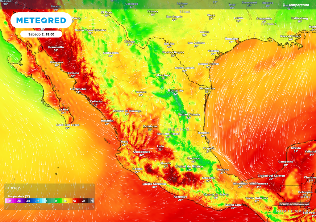Ambiente fresco-frío se sentirá en la Vertiente del Golfo desde Coahuila a Huasteca con 10-25 °C, alcanzando templado la región centro; continuará caluroso el resto del país.