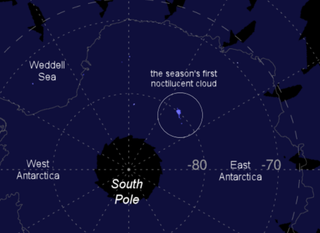 Finalmente comienza la temporada de nubes noctilucentes en el Polo Sur