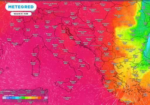 Fine febbraio molto mite: anticiclone, anomalie fino a +6&deg;C e zero termico oltre 3000 metri