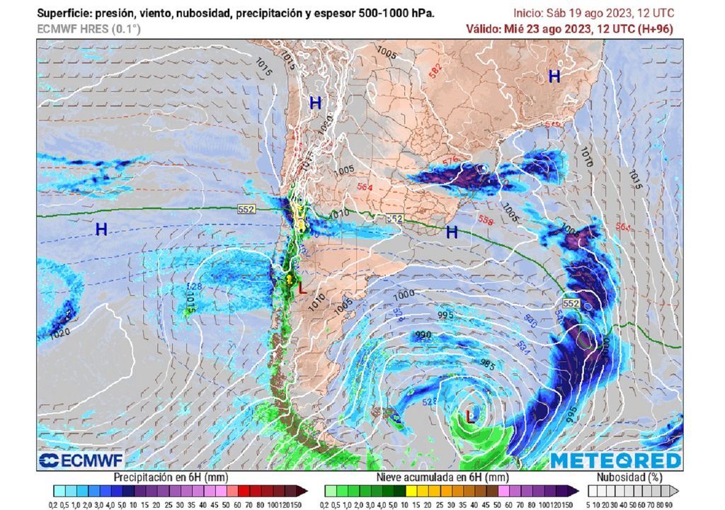 Precipitaciones previstas para la próxima semana en Chile Precipitaciones previstas para la próxima semana en Chile