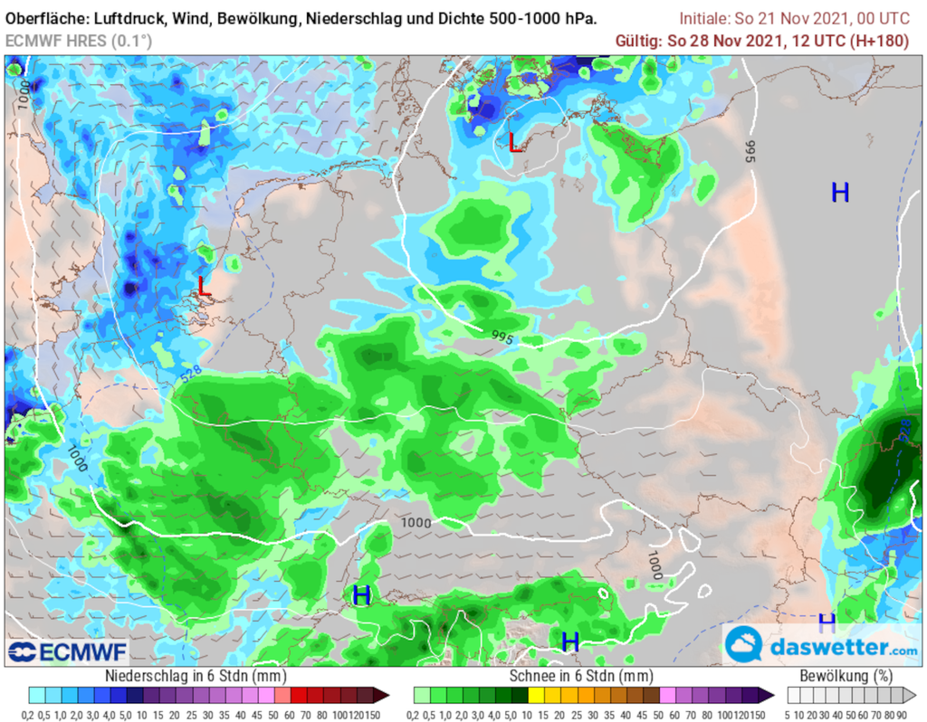 Schneefall 1. Advent