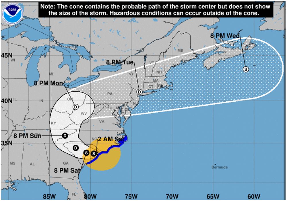 Trayectoria del huracán Florence Trayectoria del huracán Florence