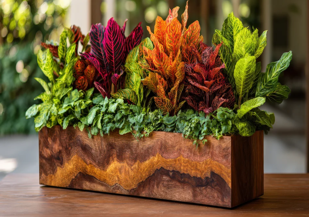 Un elemento decorativo llamativo y colorido: las plantas de crotón dan vida a cualquier ambiente con sus hojas brillantes, y además son sorprendentemente fáciles de cuidar.