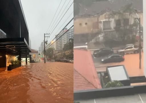Florian&oacute;polis registra mais de 100 mm de chuva em 3 horas e Defesa Civil recomenda evitar deslocamentos; veja imagens