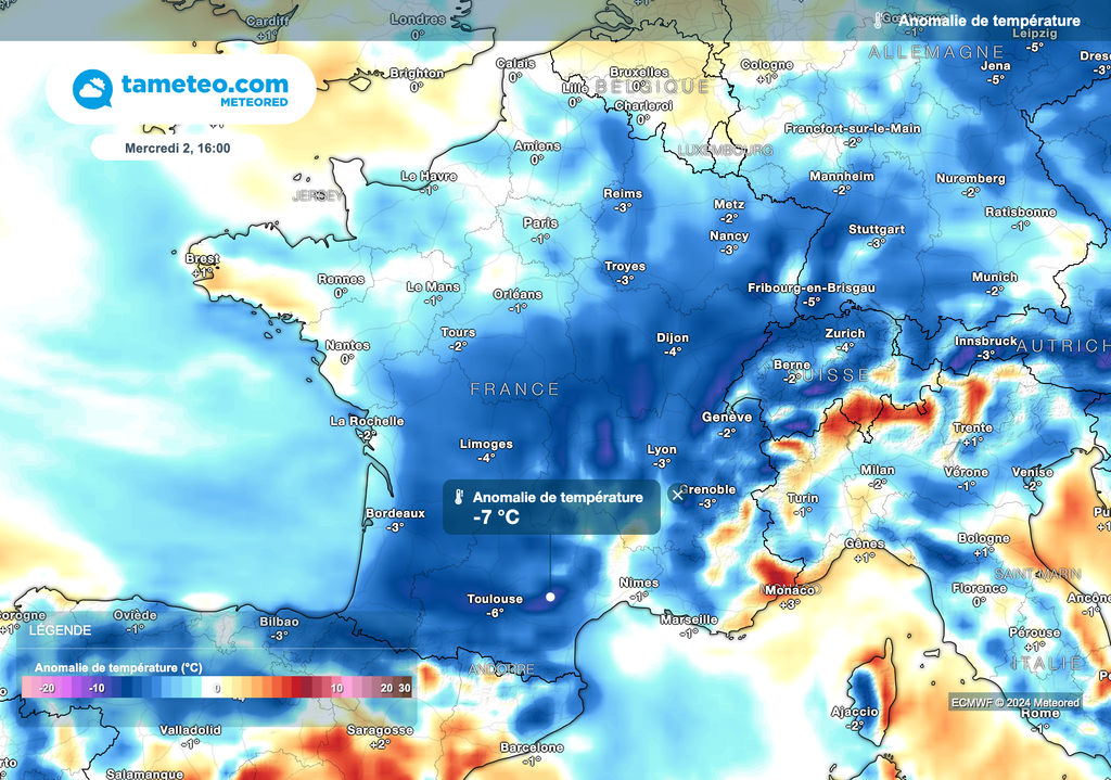 Chute des températures cet après-midi dans le sud de la France !