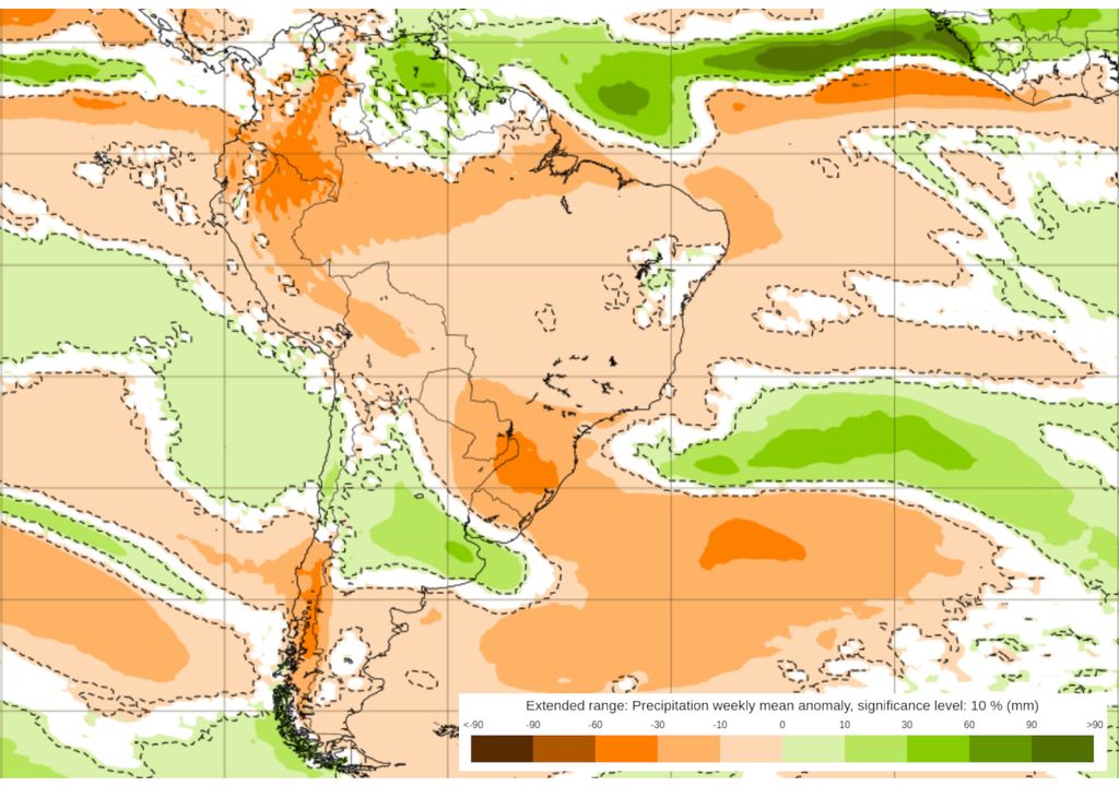 Previsão de anomalias de chuva entre os dias 15 e 22 de Julho. Previsão de anomalias de chuva entre os dias 15 e 22 de Julho.