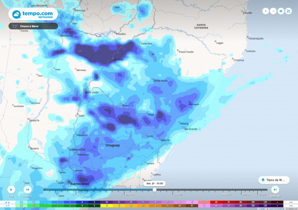 chuvas e tempestade no Sul