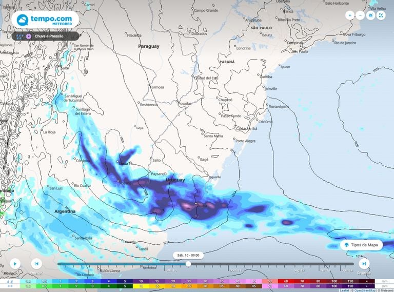 cavado; uruguai; ciclone extratropical