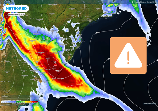 Na pr&oacute;ximas horas, forma&ccedil;&atilde;o de ciclone traz riscos de chuvas extremas ao centro-sul do Brasil