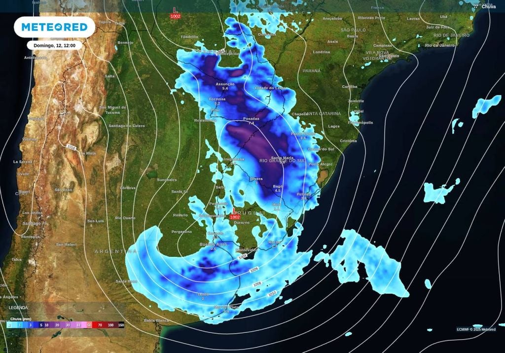Um novo ciclone irá se formar entre a Argentina, Paraguai e Rio Grande do Sul no próximo domingo (12), trazendo uma nova rodada de tempo severo.
