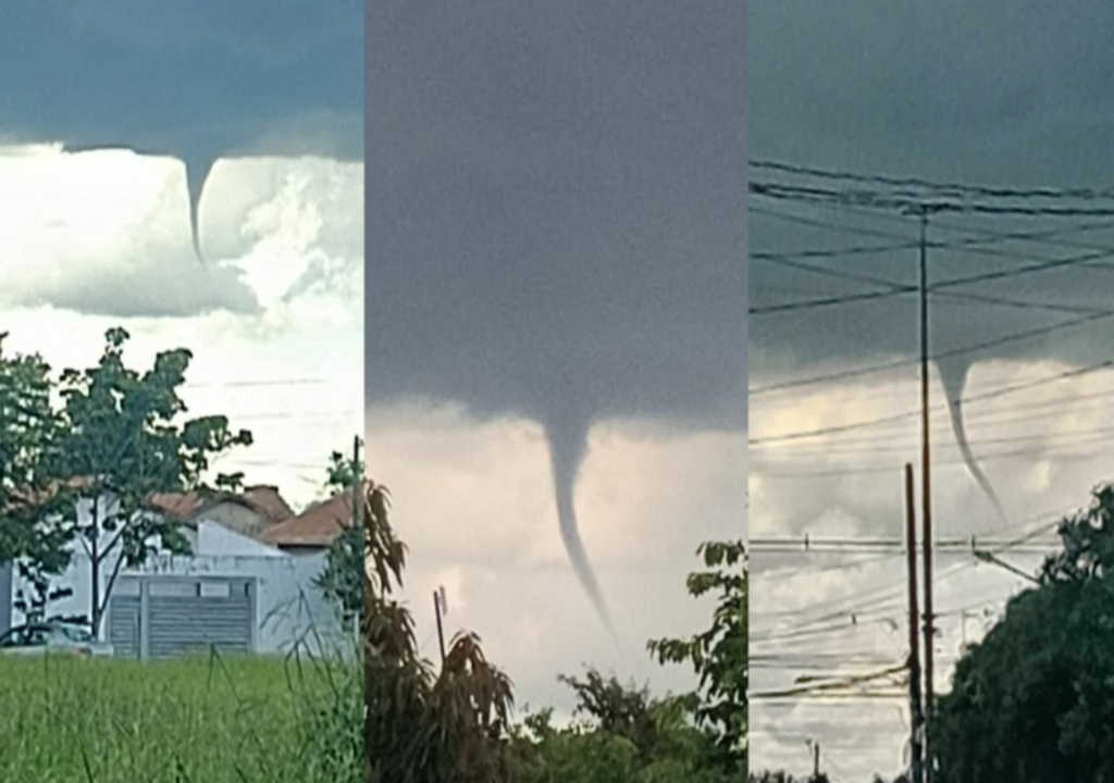 Nuvem funil observada na Capital e em Sidrolândia. Nuvem funil observada na Capital e em Sidrolândia.
