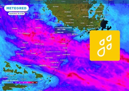 Forte mudan&ccedil;a do tempo deixa alerta de chuva de mais de 100 mm neste fim de m&ecirc;s
