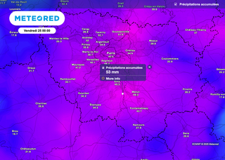 Fortes pluies à Paris et en Île-de-France, avec jusqu’à 80 L/m² attendus. Nos cartes laissent craindre des inondations !