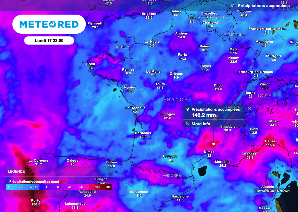 De fortes pluies attendues en direction des Cévennes !