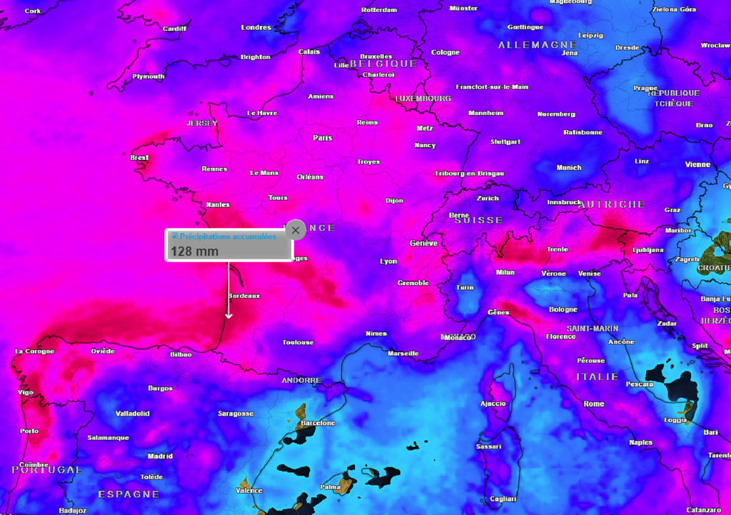 D'ici le début de semaine prochaine, les précipitations seront particulièrement copieuses dans les régions de l'ouest.