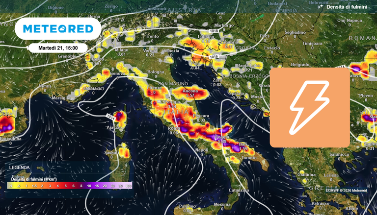 Dalle 14 di domani temporali con grandine in arrivo su Centro e Sud Italia: attenzione in queste regioni
