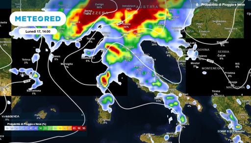 Forti temporali in arrivo luned&igrave; 17, in 13 regioni d'Italia scatta l'allerta meteo della Protezione Civile