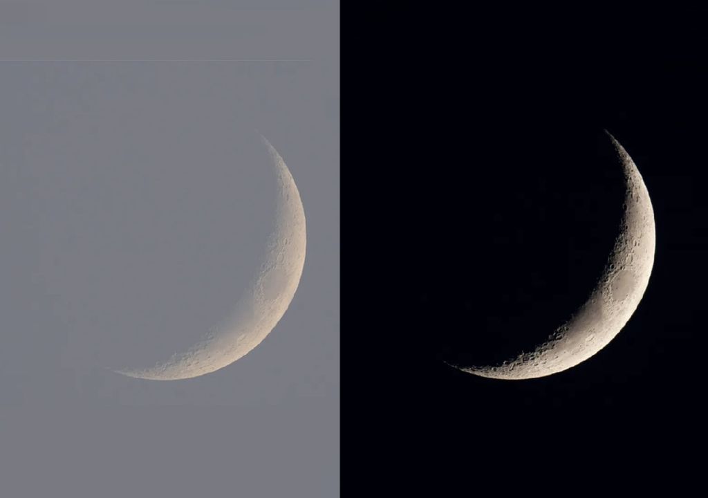 foto de la Luna con telescopio