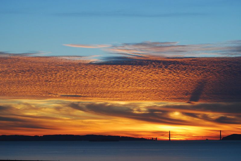 Fotos Ganadoras Del Concurso De 2015 En Weatherwise Marcus PrazniakEl Cerrito, California, USAUna nube proyecta una sombra en la parte inferior de una nube tipo altocumulus durante el atardecer en Albany, California.