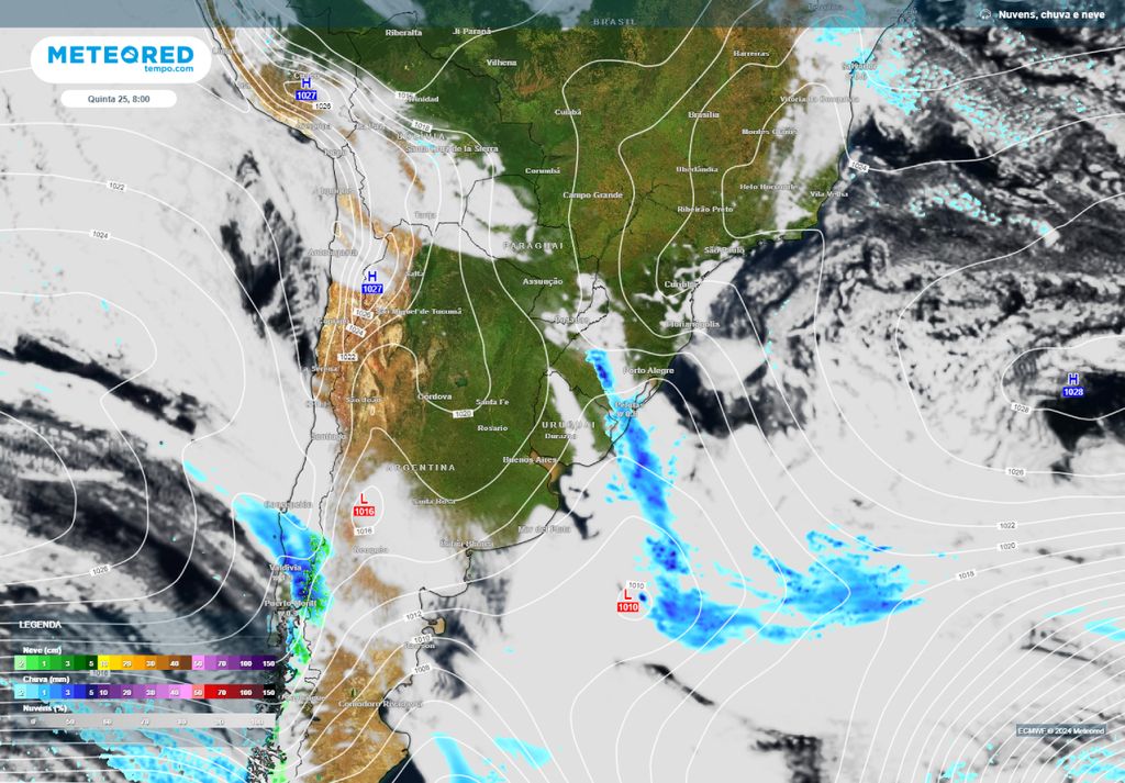 frente fria no Rio Grande do Sul