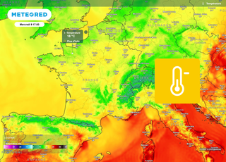 Coup de frais ce mercredi apr&egrave;s-midi en France : 8 grandes villes sous les 20&deg;C, tr&egrave;s peu au-dessus de 25&deg;C
