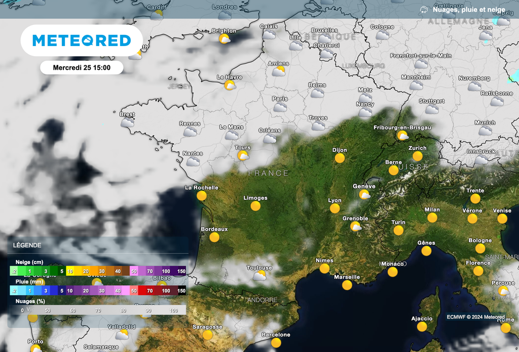 Une météo plus ensoleillée dans le sud pour ce 25 décembre ! Une météo plus ensoleillée dans le sud pour ce 25 décembre !