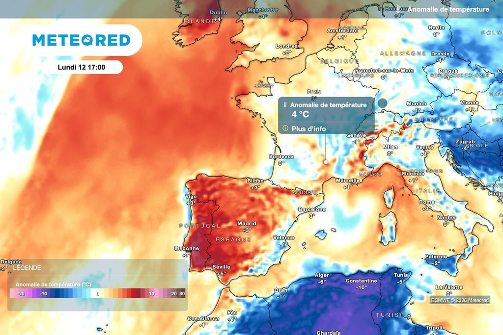Des températures à nouveau très douces et printanières vont gagner la France en début de semaine prochaine, sous l'effet d'un nouvel anticyclone. Des températures à nouveau très douces et printanières vont gagner la France en début de semaine prochaine, sous l'effet d'un nouvel anticyclone.