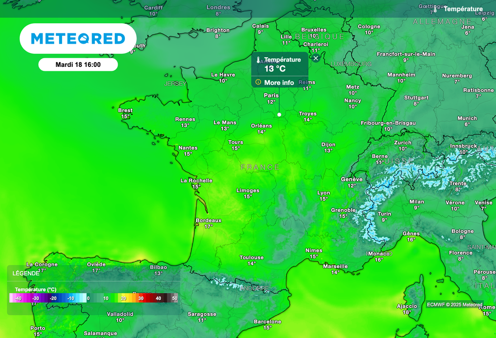 Hausse des températures cet après-midi. Hausse des températures cet après-midi.