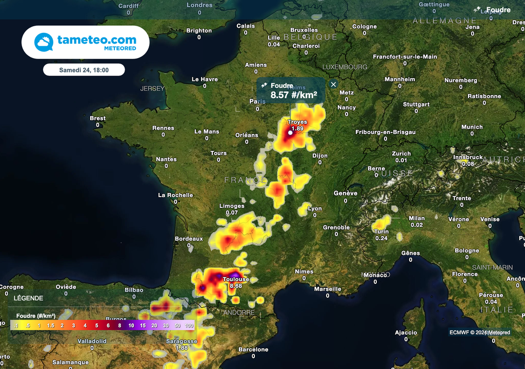 Alerte aux orages samedi après-midi en France !